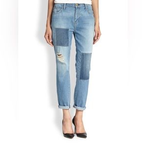 Current Elliott The Fling Kasey Boyfriend Patchwork Jeans Size 25
